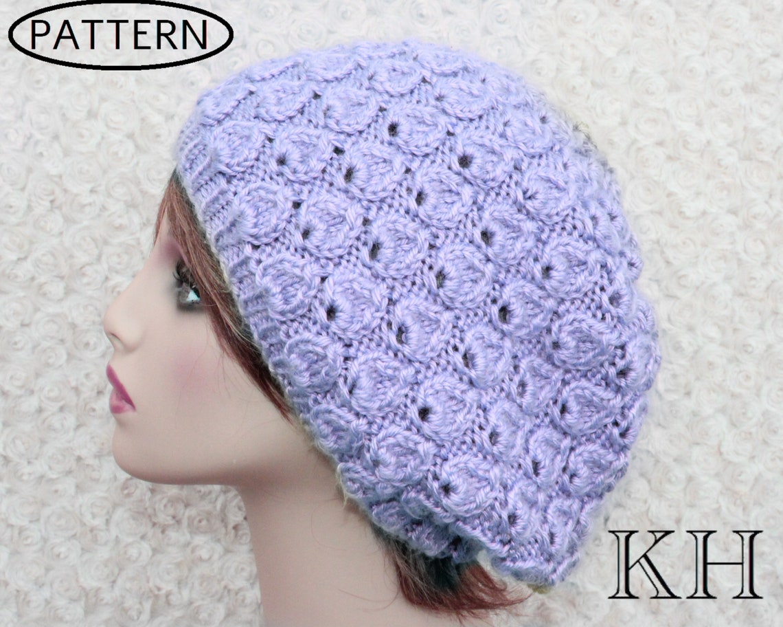 Knitting Pattern for Ladies Slouchy Hat - Womens Hat Pattern - Slouchy ...