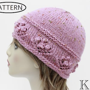 knitting pattern for ladies hat - ladies hat pattern - hat pattern for lady - KP544
