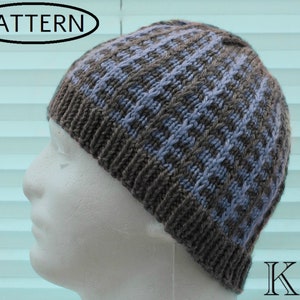 knitting pattern mens hat mans hat knitting pattern mans beanie pattern adult hat pattern PDF KP416 image 6