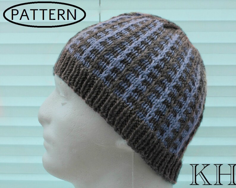 knitting pattern mens hat mans hat knitting pattern mans beanie pattern adult hat pattern PDF KP416 image 6