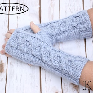 Strickanleitung Fingerlose Damen Handschuhe - Armstulpen - Pulswärmer - Offene Handschuhe - PDF - KP470