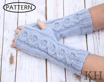 Knitting Pattern Ladies Fingerless Gloves - Arm Warmers - Wrist Warmers - Open Mitts - PDF - KP470