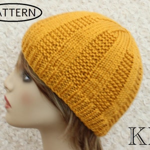 Knitting pattern for ladies hat - childs hat pattern - teen hat pattern - childs hat pattern - womens hat pattern  - PDF - KP432