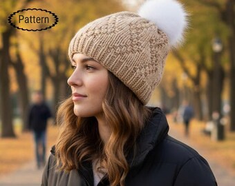Knitting Hat Pattern, Knit Beanie Pattern, Knit Pattern, Knitted Beanie Pattern, Chunky Knit Hat Pattern, Chunky Knits KP506