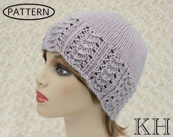 Knitting pattern for ladies hat - ladies hat pattern - knit hat pattern - PDF - KP522