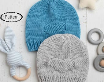 Stickmönster för babymössa - Mönster för mössa för för tidigt födda och nyfödda - mönster för babymössa - mönster för spädbarnsmössa - mönster för för tidigt födda mössa - PDF - KP434