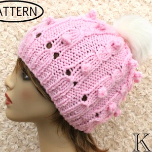 knitting pattern adult hat - knitting pattern childs hat - cable hat pattern - childs hat pattern - hat pattern - KP492
