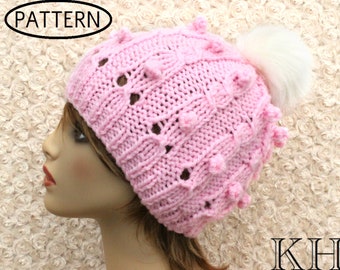 knitting pattern adult hat - knitting pattern childs hat - cable hat pattern - childs hat pattern - hat pattern - KP492