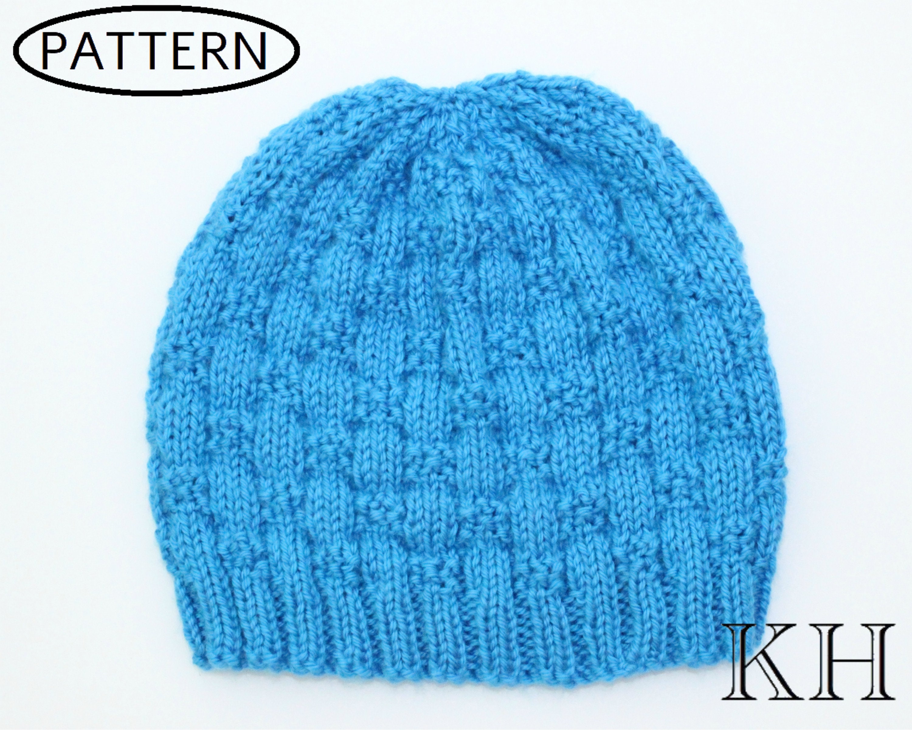 Knitting Pattern for Mens Hat Knitting Pattern Mens Beanie Etsy