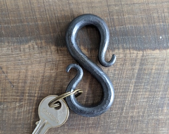Hand Forged Iron Key Loop Keyring - Blacksmith Made