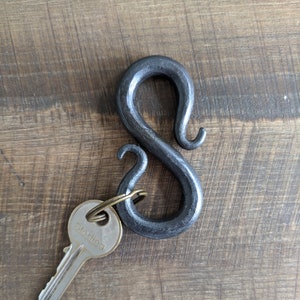 Hand Forged Iron Key Loop Keyring - Blacksmith Made