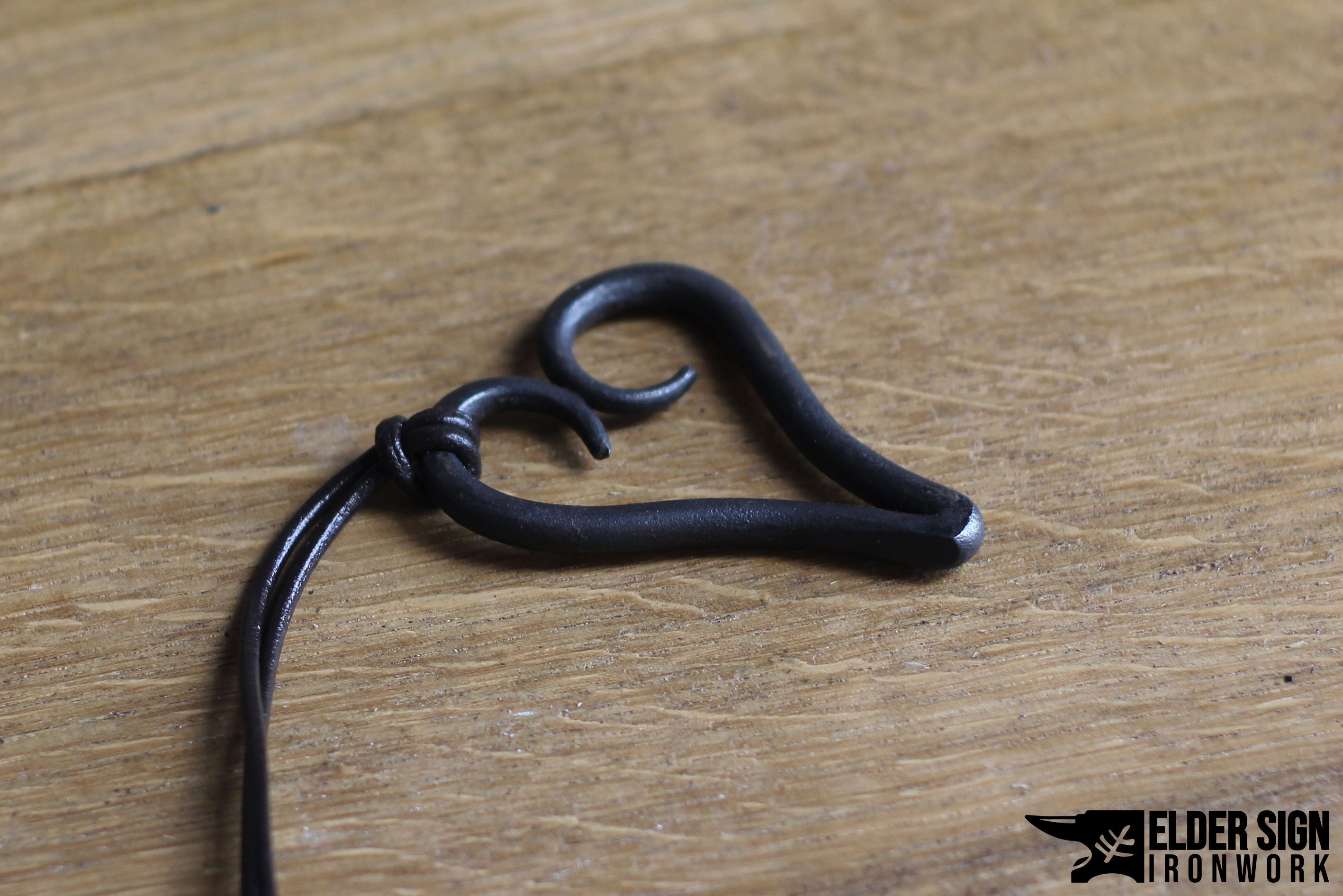 Hand Iron Heart Pendant Necklace Blacksmith Made Etsy