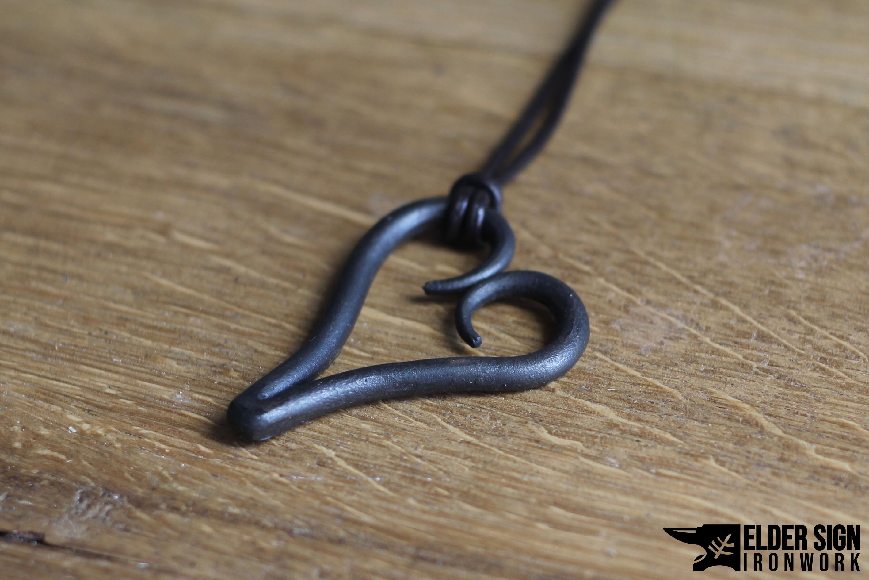 Hand Iron Heart Pendant Necklace Blacksmith Made Etsy UK