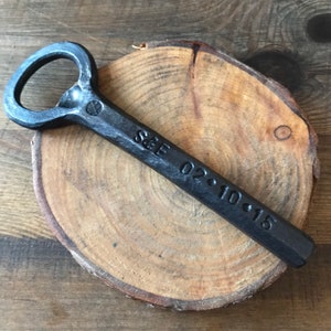 Hand Forged Personalised Iron Bottle Opener - Blacksmith Made