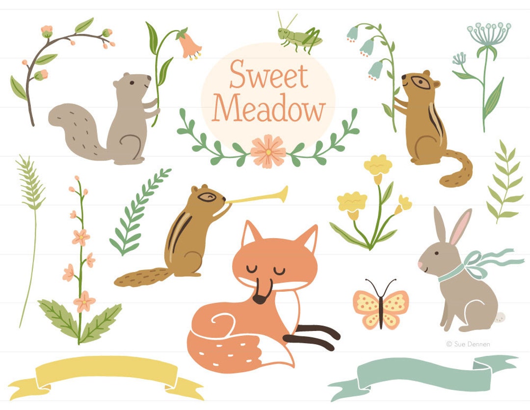 Woodland Clip Art Woodland Clipart, Baby Shower Clipart, Birth