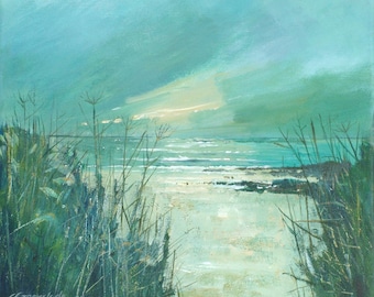 Giclee print, original cornish seascape, coastal art, beaches, made in Cornwall