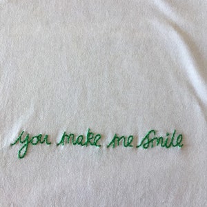 Personalised hand embroidered t-shirts image 2