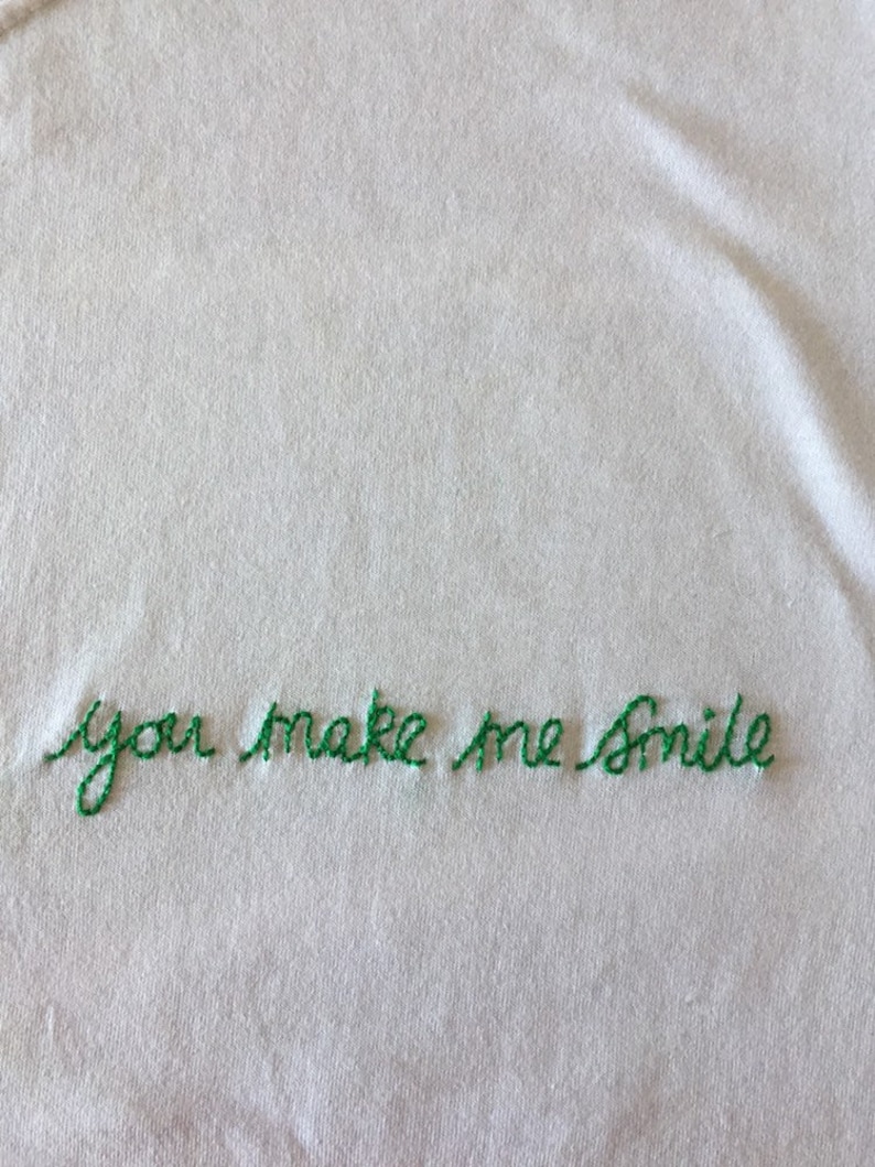 Personalised hand embroidered t-shirts image 2