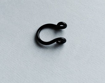 Fake Septum Ring, Septum Ring, Black Faux Septum Ring, Fake Septum Piercing, Septum, Fake Nose Ring, Faux Nose Ring, NO PIERCING NEEDED!