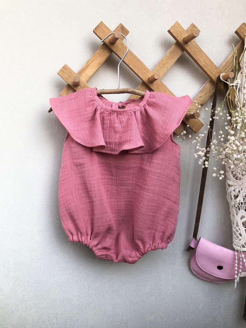 Baby Cotton Romper Sewing Pattern and Tutorial Baby Bodysuit Etsy