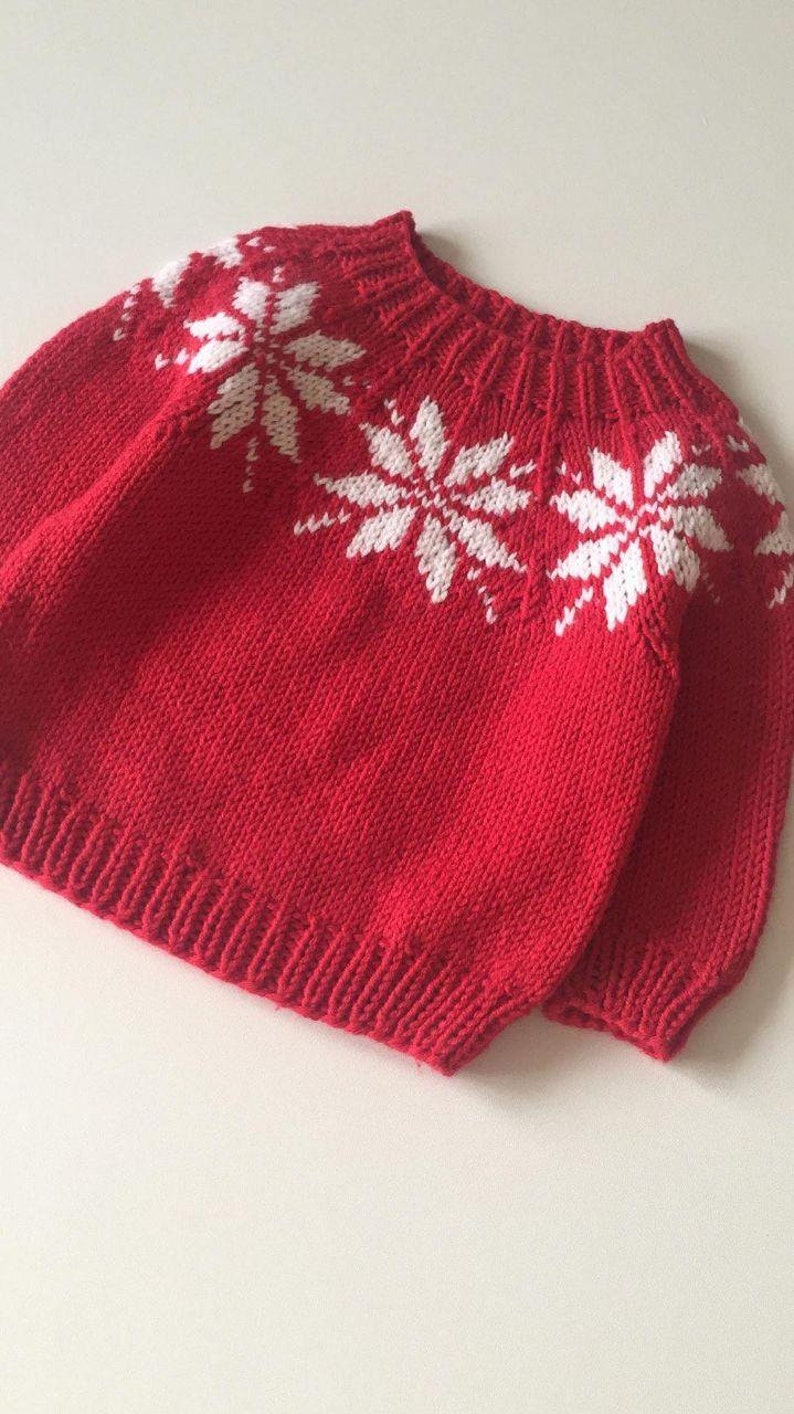 Baby knitting jacket with hood Merino wool baby hoodie sweater image 1