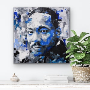 Martin Luther King Jr, Original Oil Painting, 30, 40, 52, Large, Wall, Art, Canvas, Civil Rights Activist, Worldwide Shipping image 4