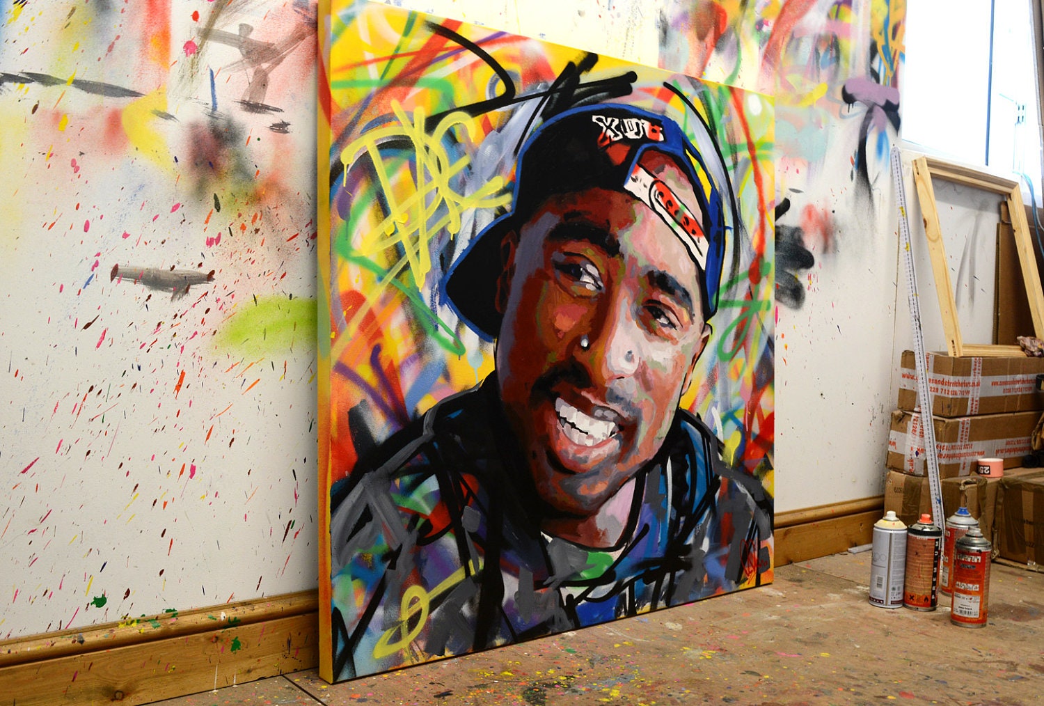 Tupac Shakur 2pac Original Painting 40 52 Etsy