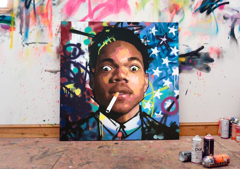Chance the Rapper Original Painting 40 Large Canvas Etsy