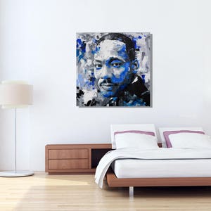 Martin Luther King Jr, Original Oil Painting, 30, 40, 52, Large, Wall, Art, Canvas, Civil Rights Activist, Worldwide Shipping image 5