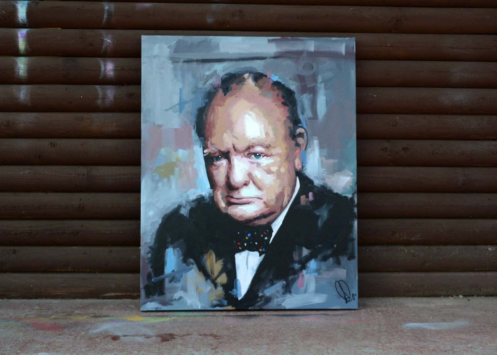 Original Winston Churchill Gemälde 38 Winston Churchill Etsy.de