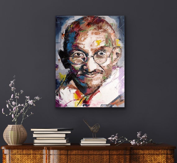 Mahatma Gandhi Painting 30 - Etsy España