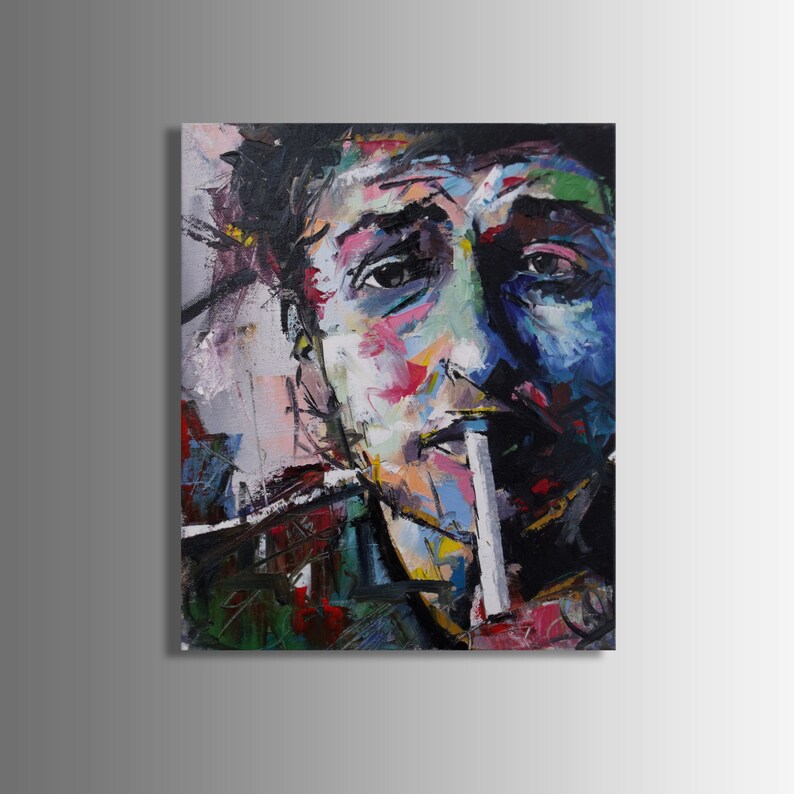Bob Dylan Original Large Oil Painting 4030 Etsy