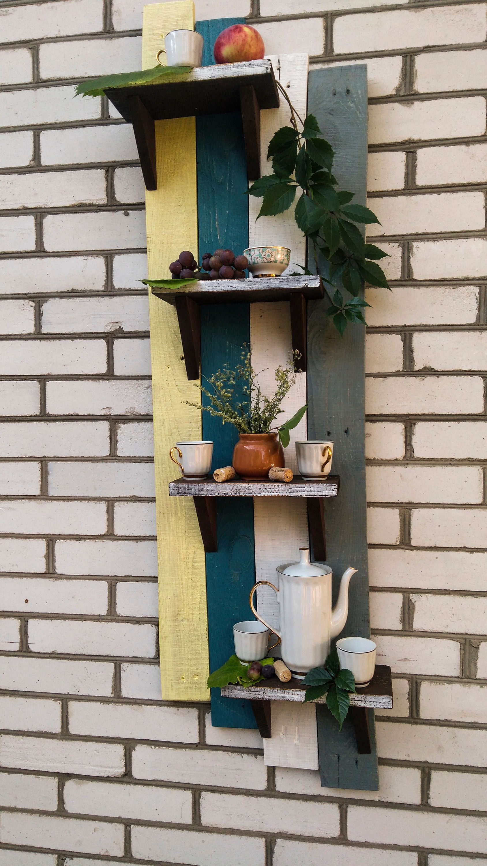 Vertical shelf Wooden shelfDIY furnitureHandmade Etsy