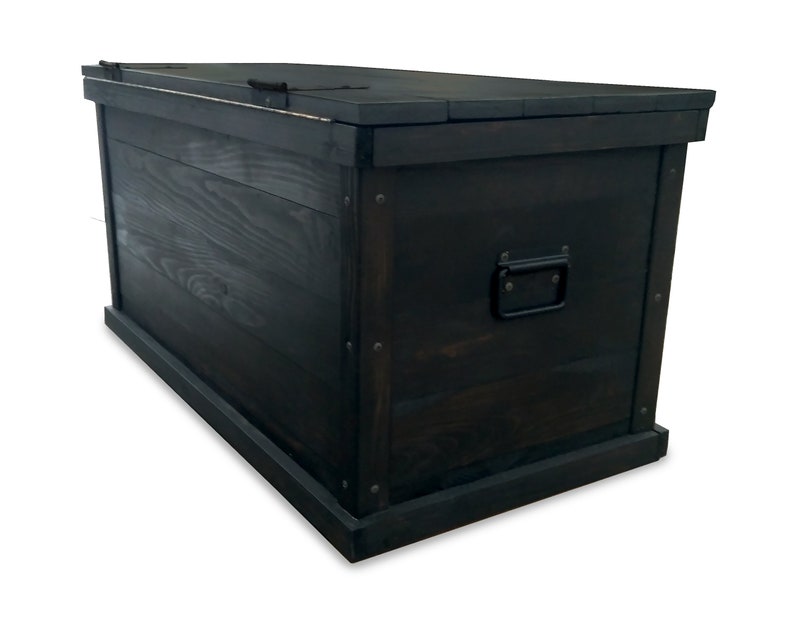 Black trunkWood trunkHandmade Wood chestTrunk Coffee table Etsy