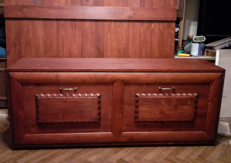 Red Long Tv Stand Wooden Tv Cabinet Media Stand Living Room Etsy