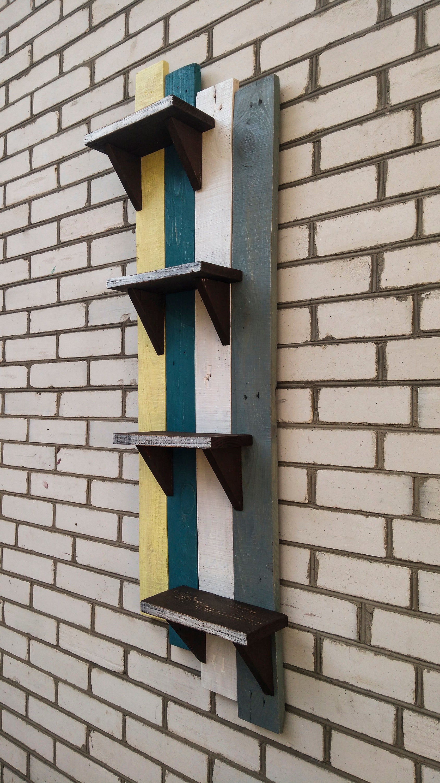Vertical shelf Wooden shelfDIY furnitureHandmade Etsy