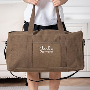 Personalized Birthday Gift Duffel Bag, Men&#39;s Duffle Bag, Overnight Bag, Weekender Bag for Guys, Birthday Gift for Him, Custom Duffel Bag 728
