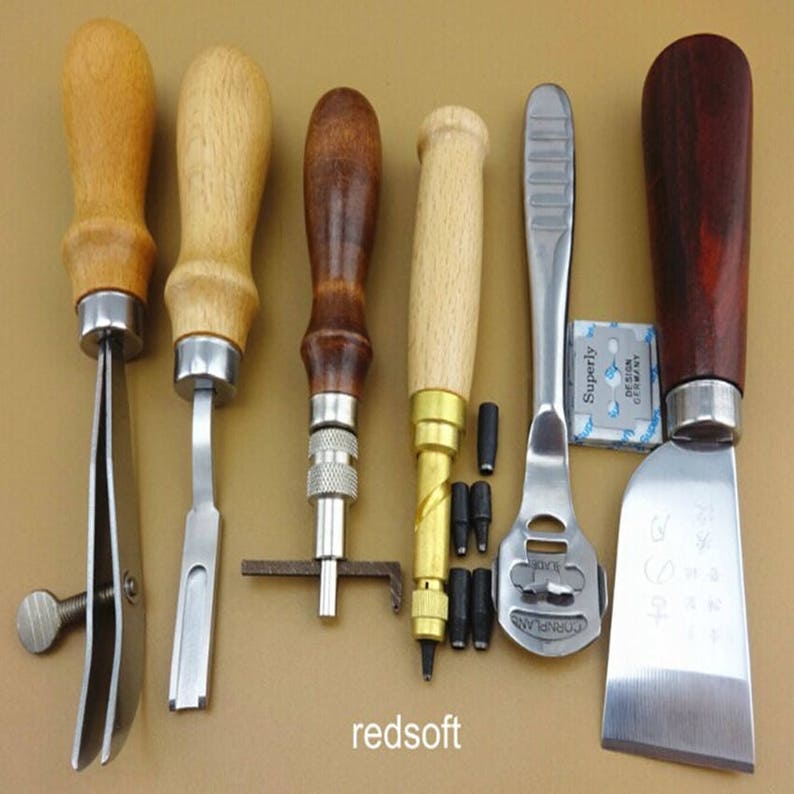 60 Tools Leathercraft Tool Set Leather Craft Hand Sewing Tool Etsy