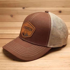 Custom Leather Patch Hat, Leatherette hats, Trucker Style caps, Leather Patch Cap, Snapback Hat, Personalized Mens Hats 24082402