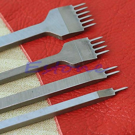 Leather DIY Craft Tools Hole Chisel Graving Stitching Punch Tool Set 4MM