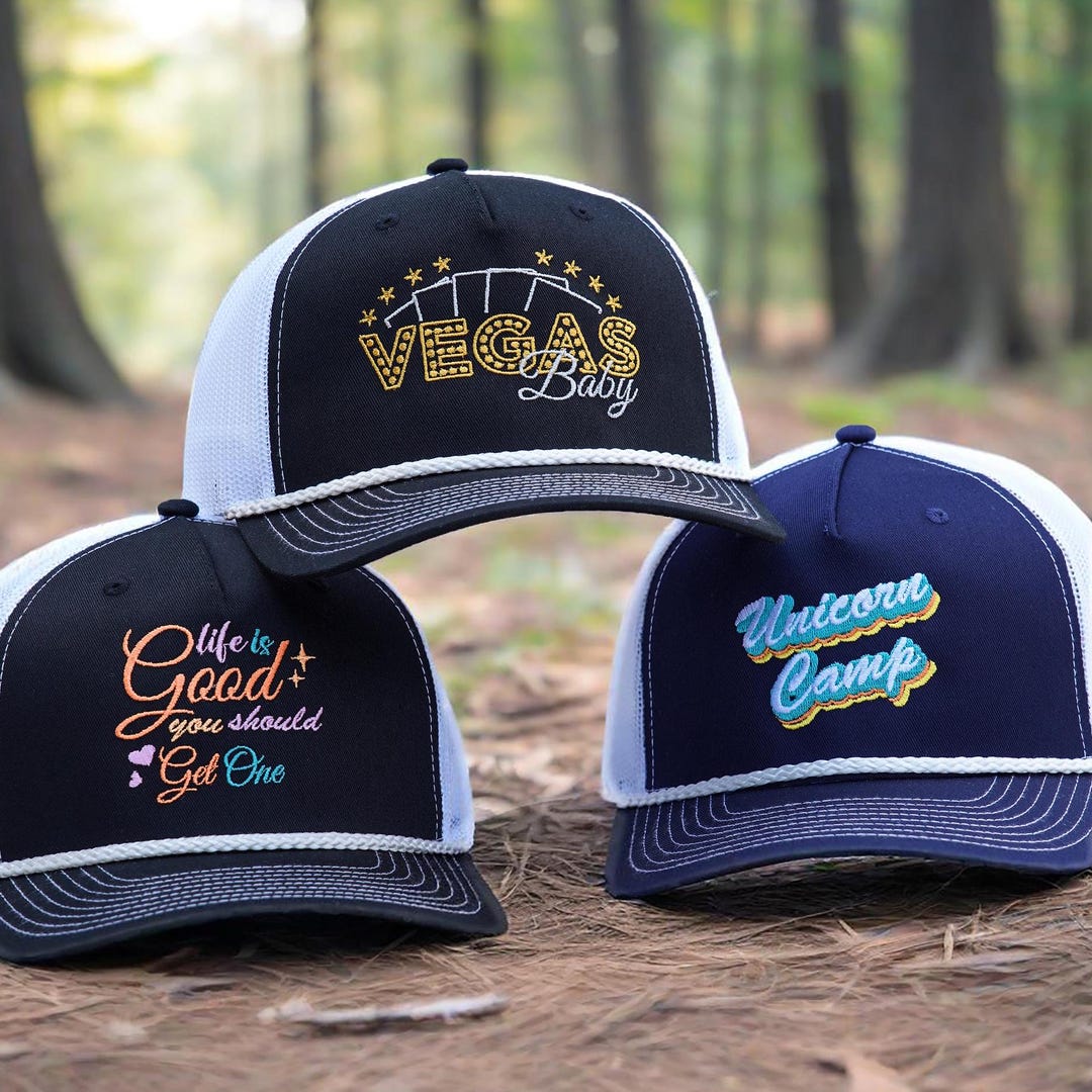 Rope Hats Customized With Mesh Back, Personalized Outdoor Cap ...