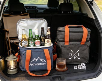 Custom Embroidered Insulated Cooler Bag, Personalized Name Cooler Tote, Leakproof Thermal Bag for Outdoor Adventures, Great Groomsmen Gift 4