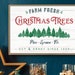 Farm Fresh CHRISTMAS TREES Sign framed Canvas or Paper Print Modern ...