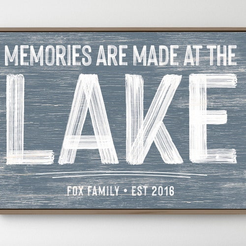 Custom LAKE HOUSE Sign Personalized Last Name Sign With Etsy