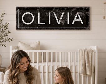 Personalized Baby Name Sign: Vintage Farmhouse Nursery Decor