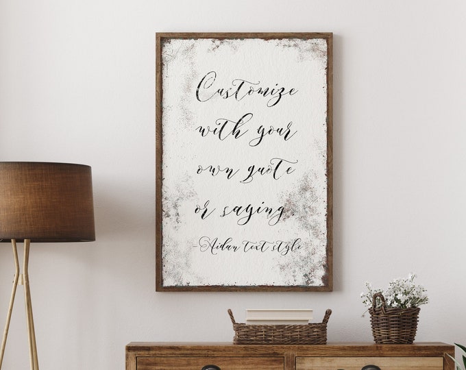 Extra large farmhouse canvas wall art for above table • Custom quote print for dining room • Your own lyrics • Rustic farmhouse decor  {vqw}