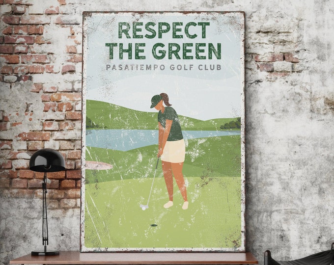custom GOLF gift for Mom, green golfing print, mothers day golf gift, personalized golf gift for her, vintage Pasatiempo golfing art {vpg}