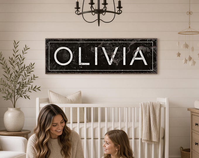 Personalized Baby Name Sign: Vintage Farmhouse Nursery Decor