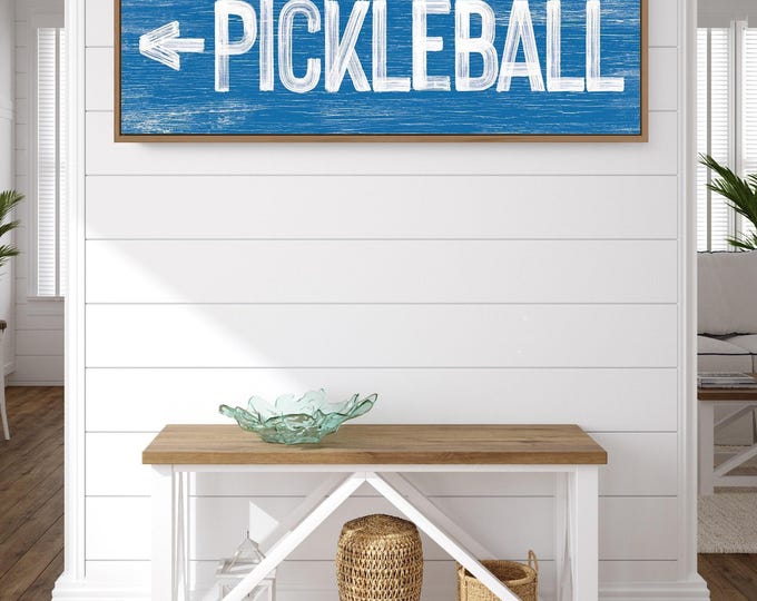 Vintage Pickleball Sign - Custom Arrow and Color Options