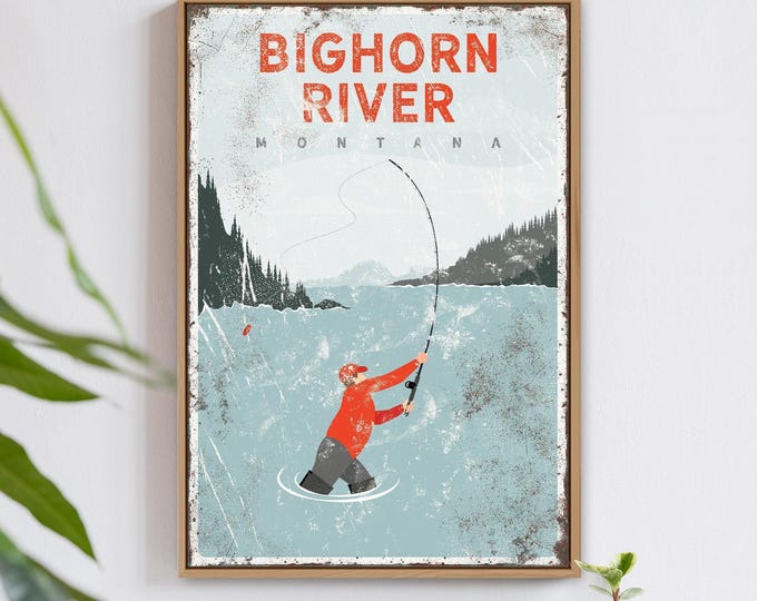 Personalized Fly Fishing Sign - Vintage Style Lake House Decor